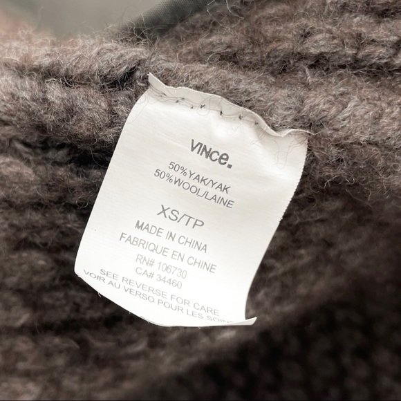 Vince Yak & Wool Brown Knit Cardigan - Picture 6 of 7